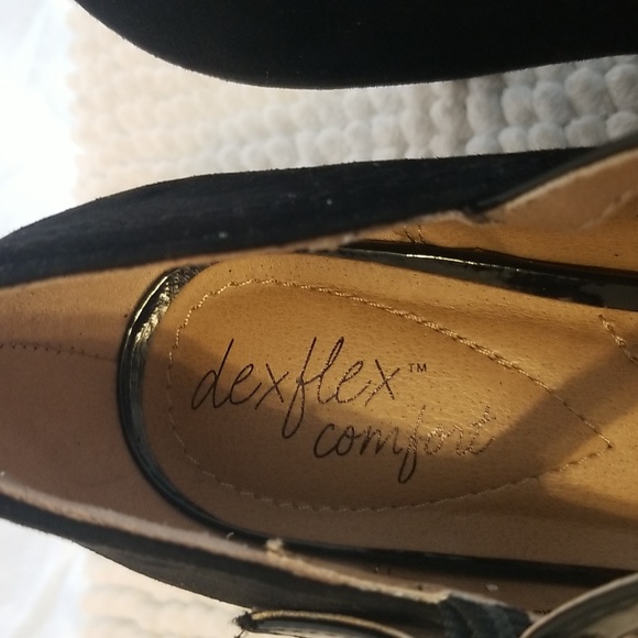 Dexflex Comfort Malinda Peep Toe Suede Pump Black Size 8.5 - Picture 7 of 12